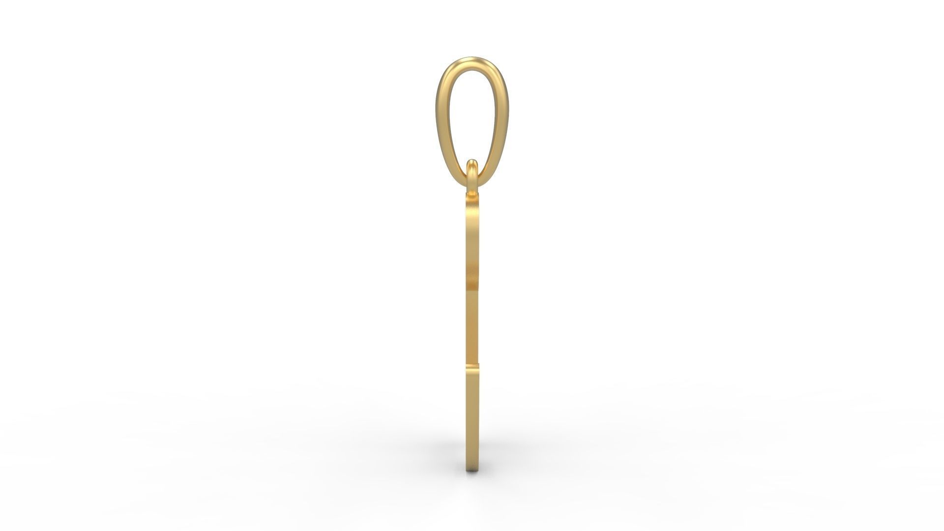 Initial Letters Pendant Glitter L 3D print model_2