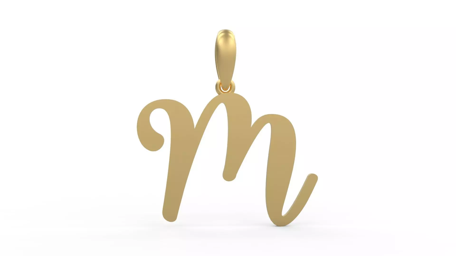 Initial Letters Pendant Glitter M 3D print model_0