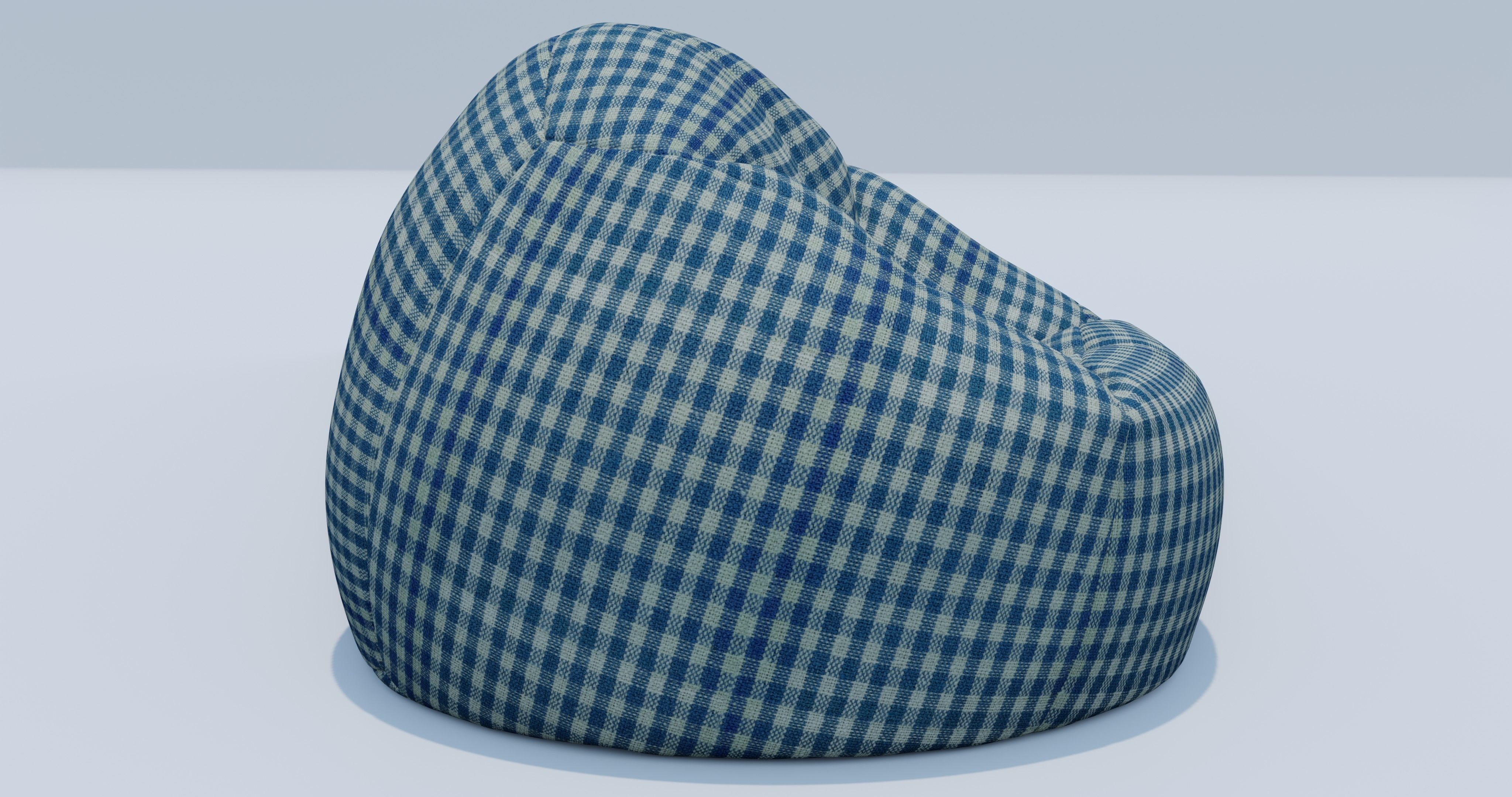 Beanbag gingham bean bag 3D model_7