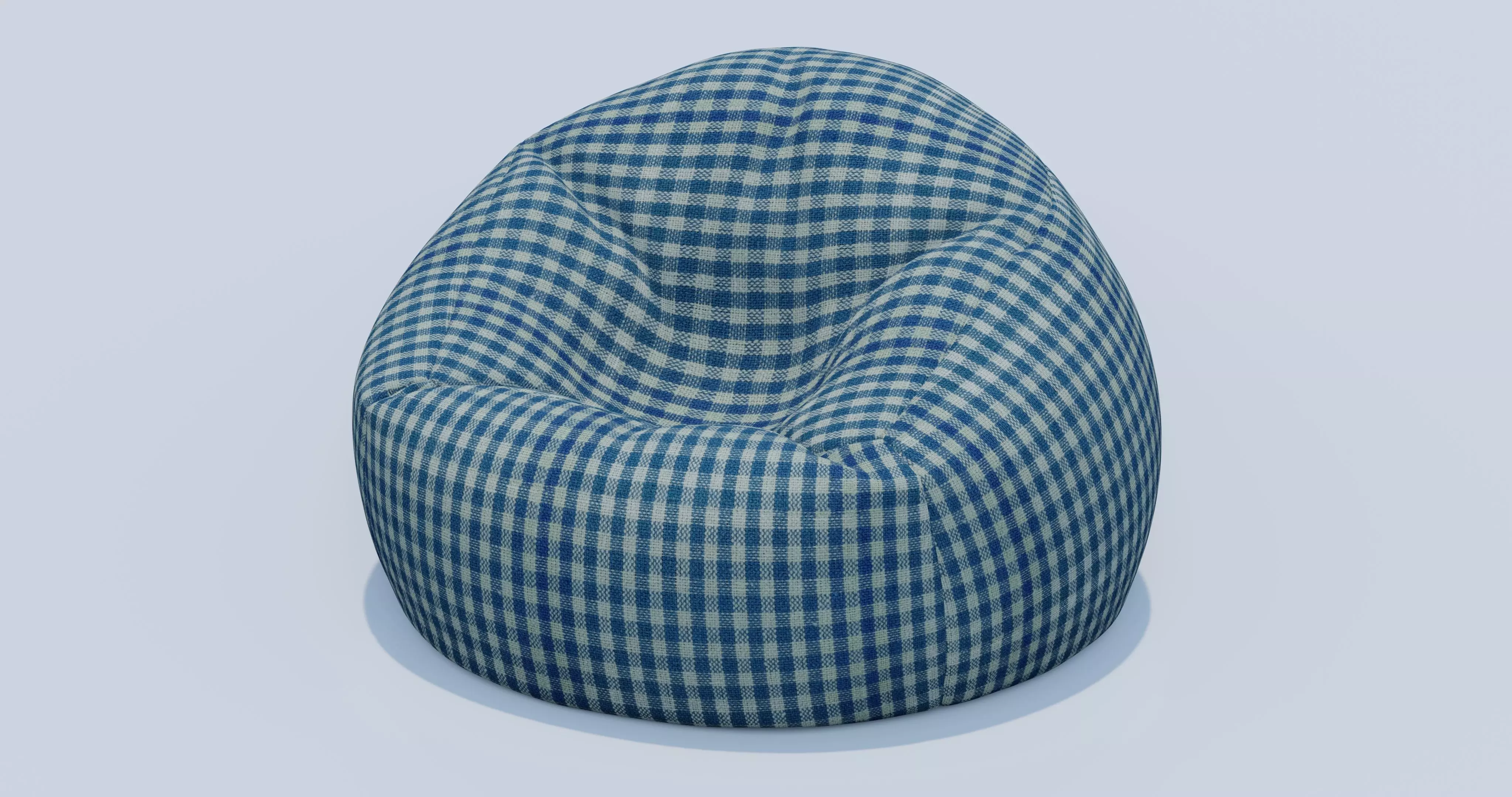 Beanbag gingham bean bag 3D model_0