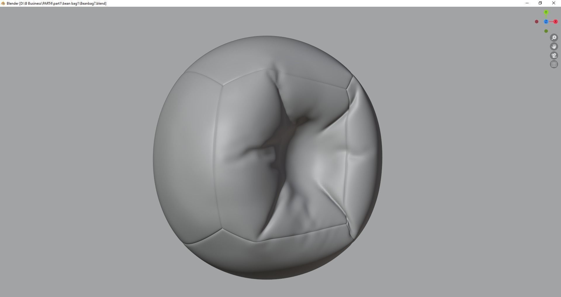 Beanbag gingham bean bag 3D model_13