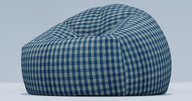 Beanbag gingham bean bag 3D model 3