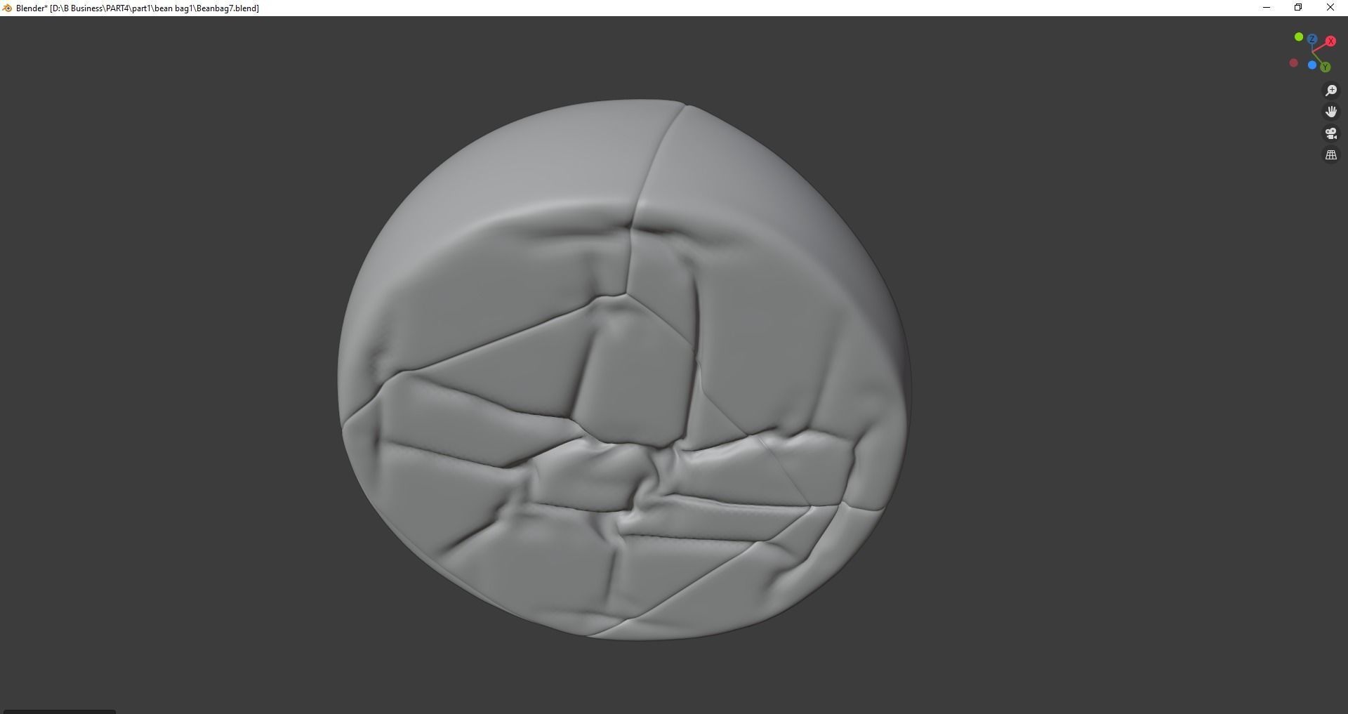 Beanbag gingham bean bag 3D model_14