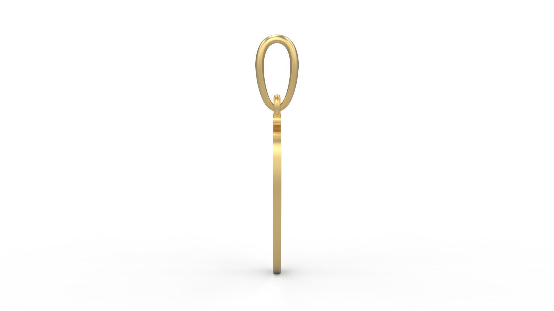 Initial Letters Pendant Glitter O 3D print model_2