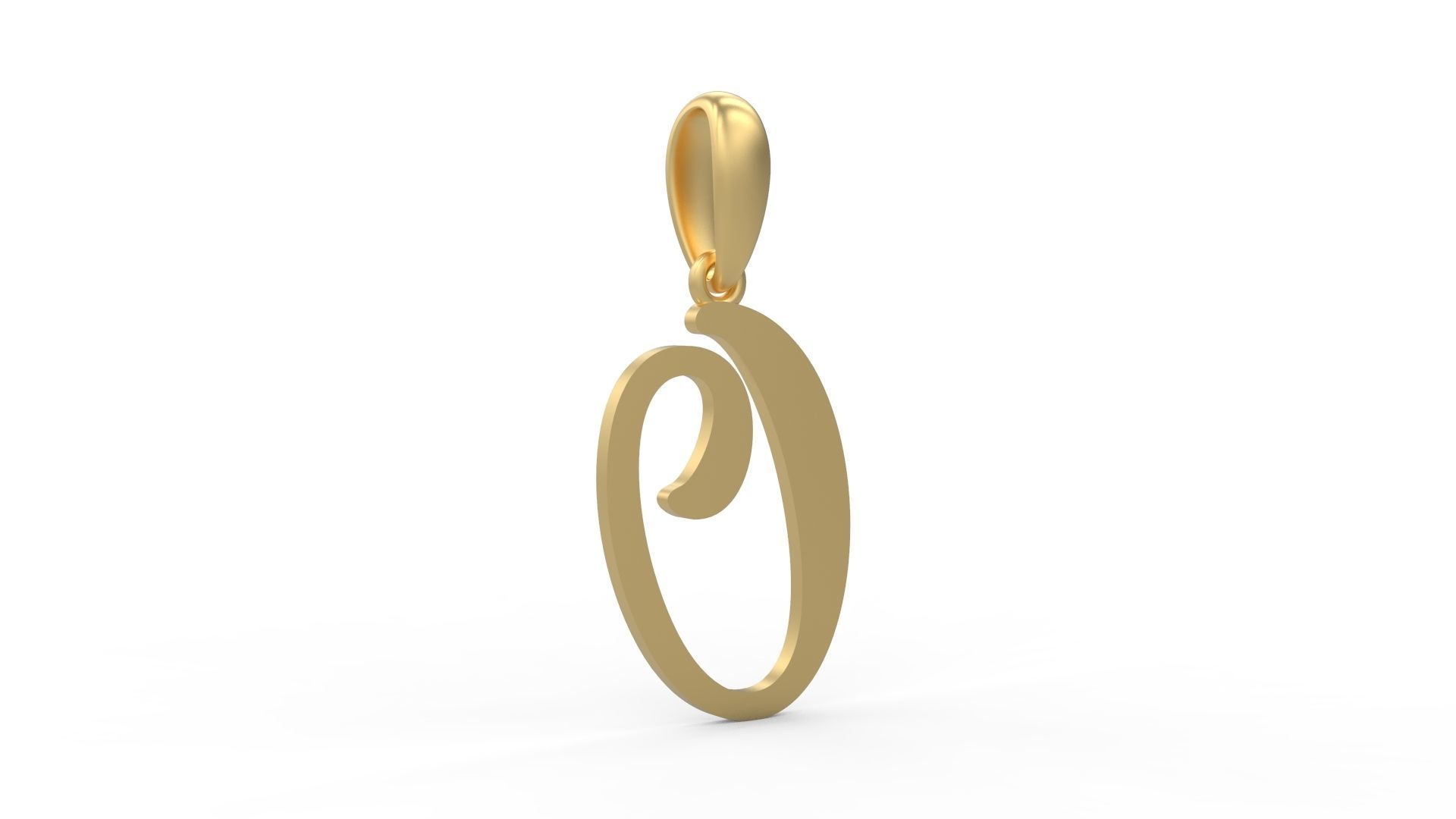 Initial Letters Pendant Glitter O 3D print model_3