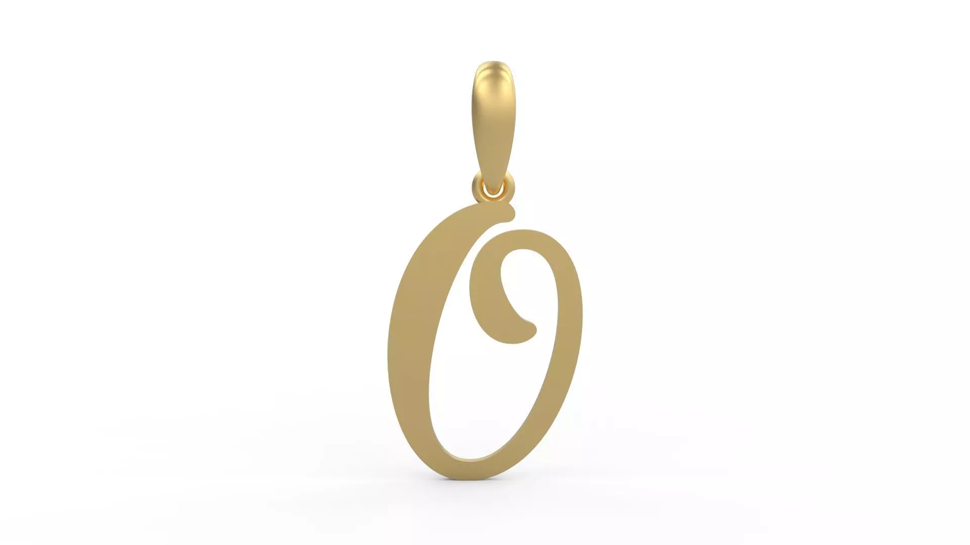Initial Letters Pendant Glitter O 3D print model_0