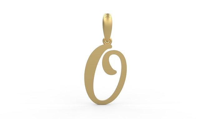 Initial Letters Pendant Glitter O 3D print model