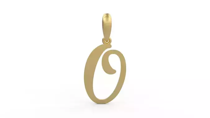 Initial Letters Pendant Glitter O 3D print model