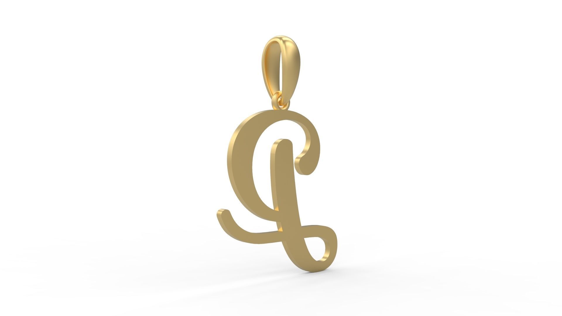Initial Letters Pendant Glitter P 3D print model_3