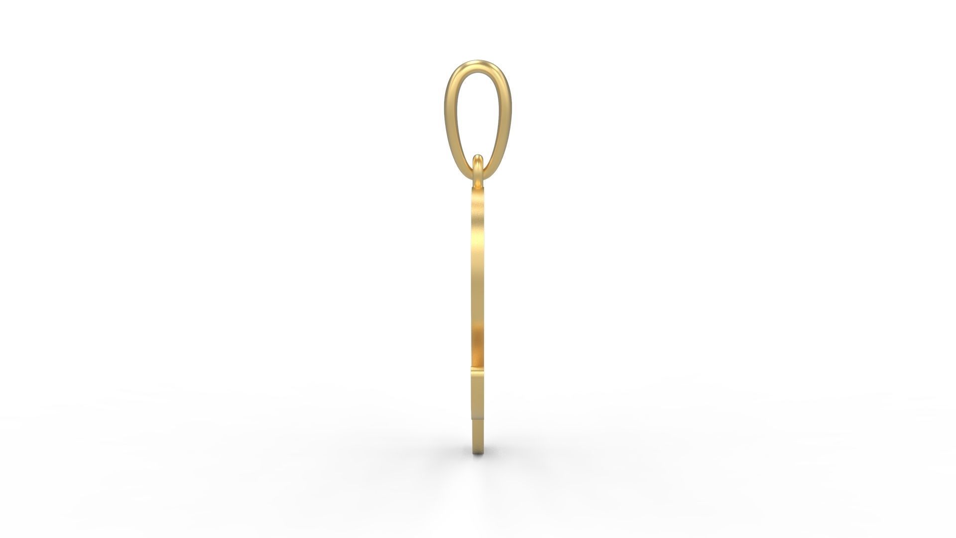 Initial Letters Pendant Glitter P 3D print model_2