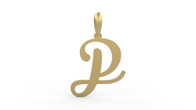 Initial Letters Pendant Glitter P 3D print model