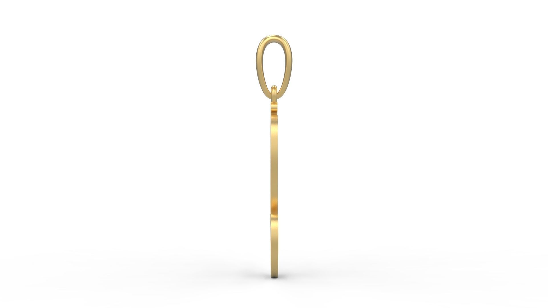 Initial Letters Pendant Glitter Q 3D print model_2