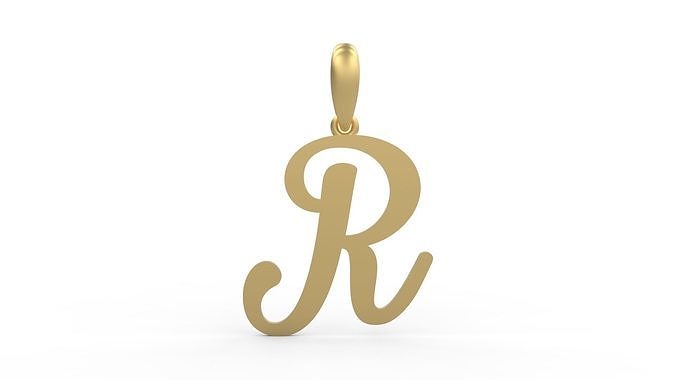 Initial Letters Pendant Glitter R 3D print model