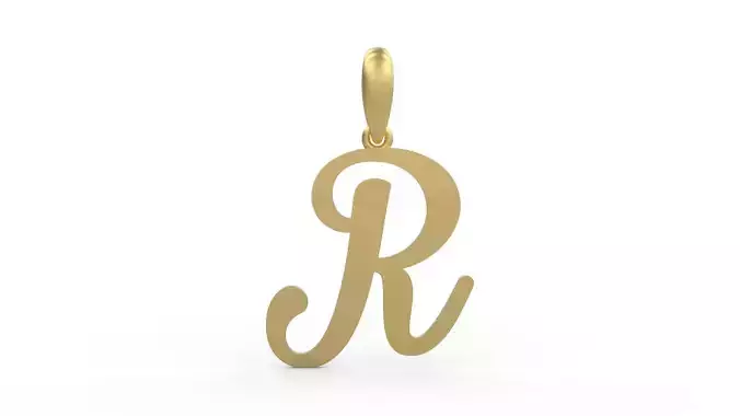 Initial Letters Pendant Glitter R 3D print model