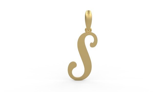 Initial Letters Pendant Glitter S 3D print model