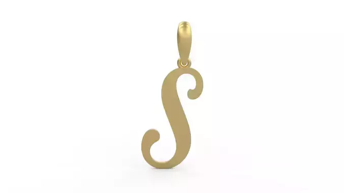 Initial Letters Pendant Glitter S 3D print model