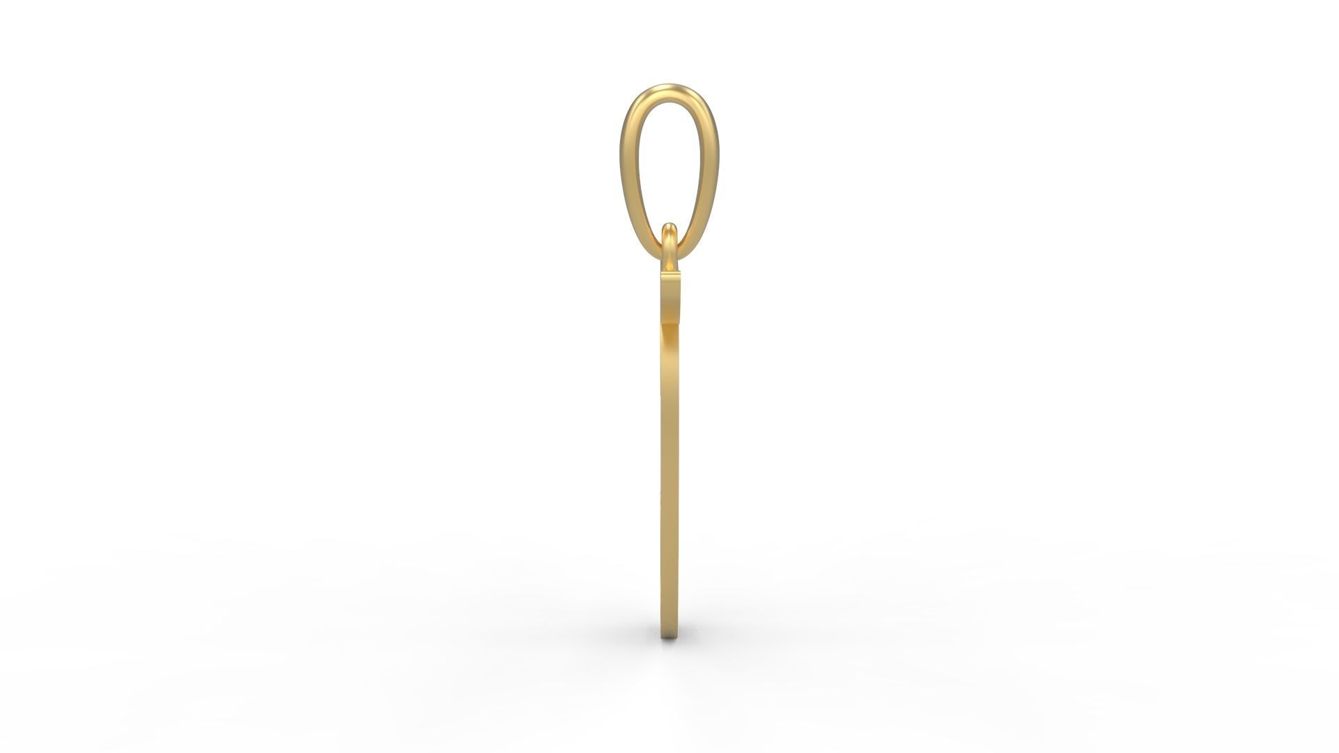 Initial Letters Pendant Glitter T 3D print model_2