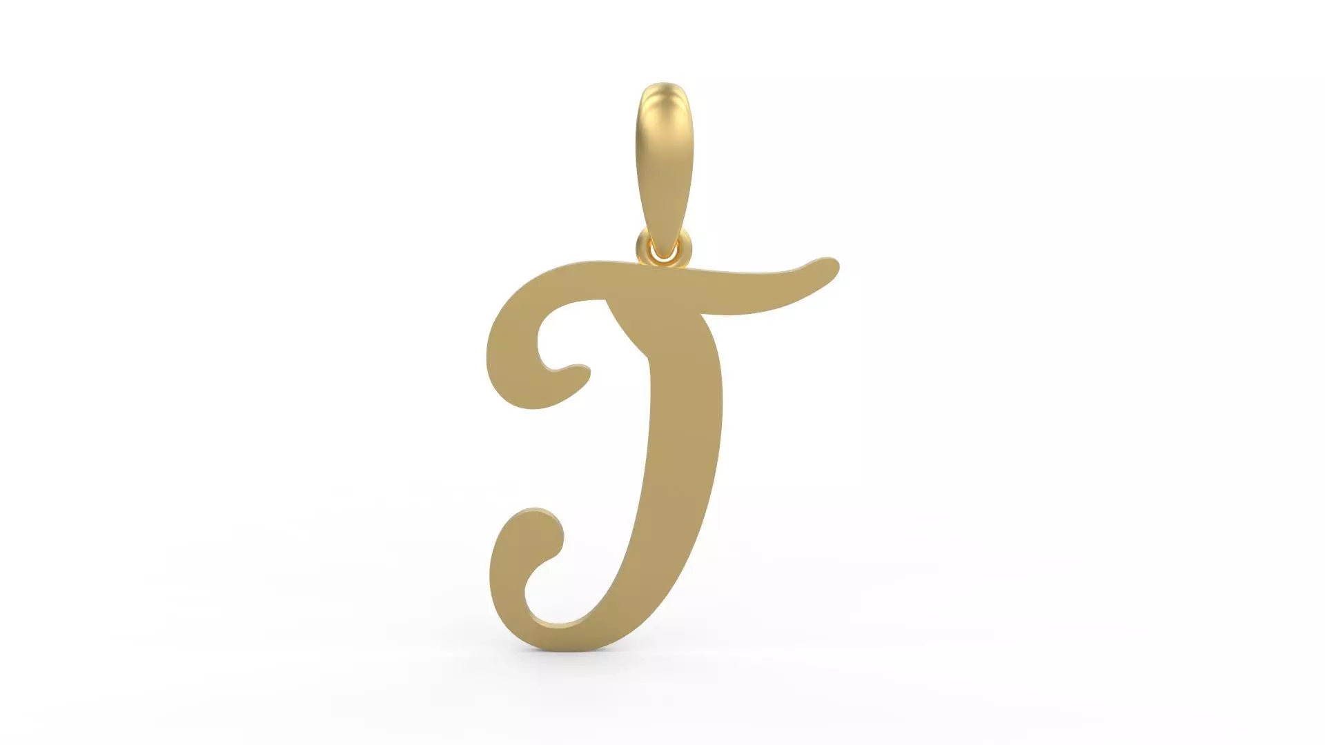 Initial Letters Pendant Glitter T 3D print model_0