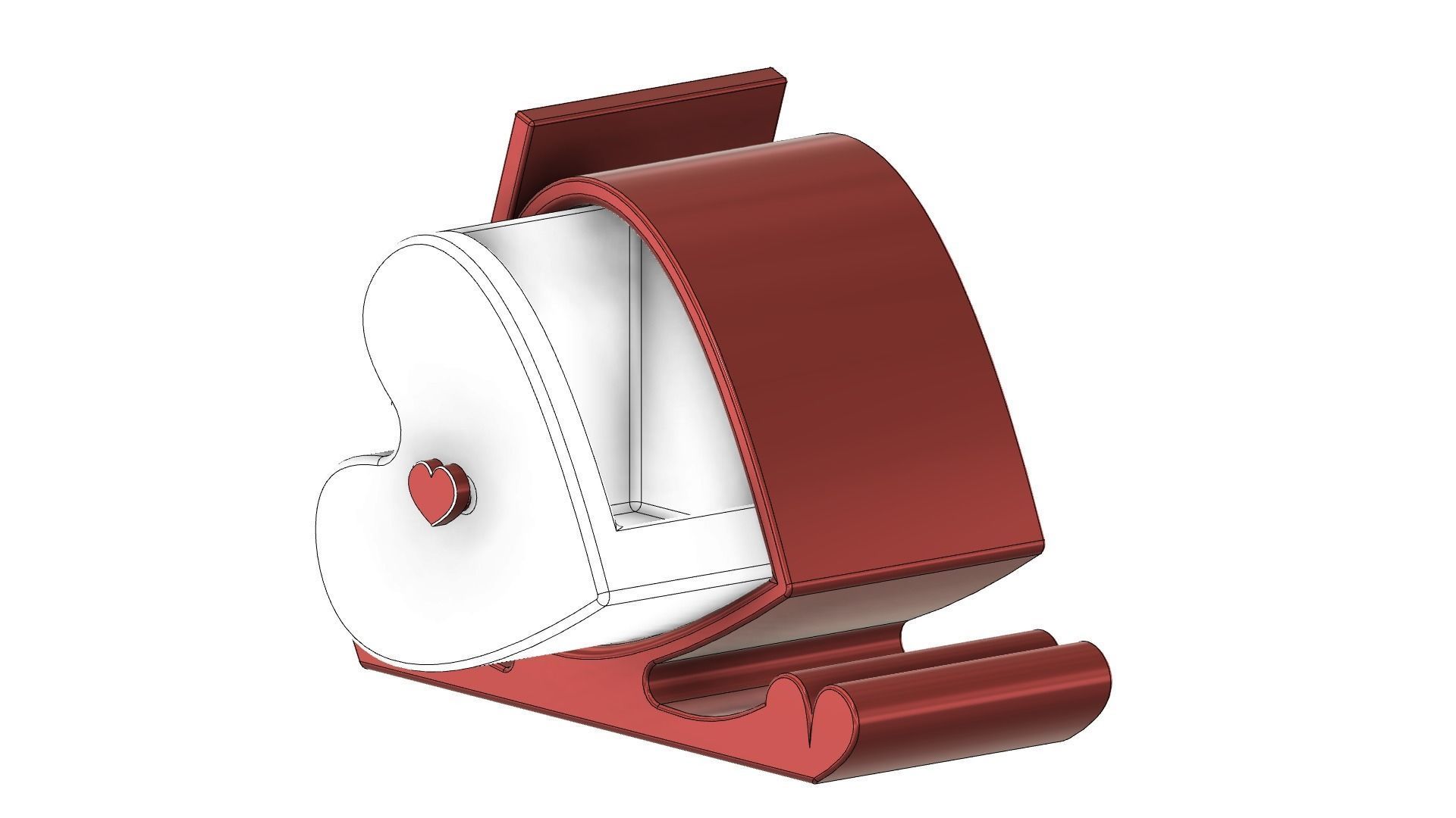 Love Standphone or tablet with slipcase 3D print model_1