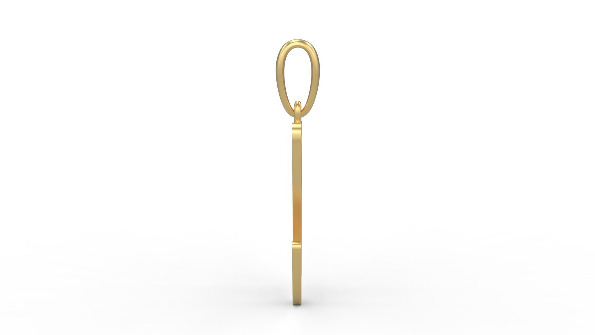 Initial Letters Pendant Glitter U 3D print model_2