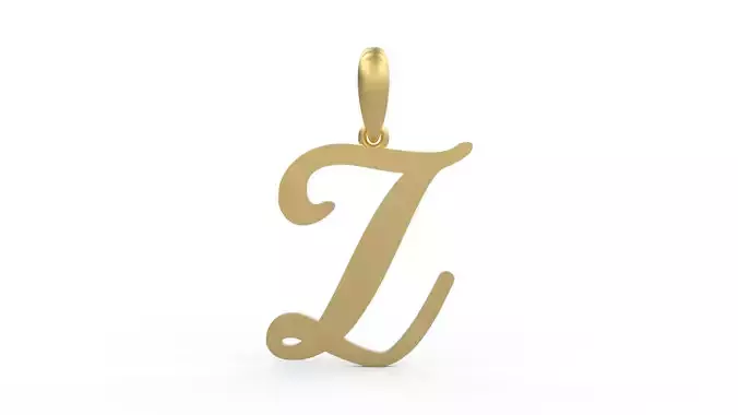 Initial Letters Pendant Glitter Z