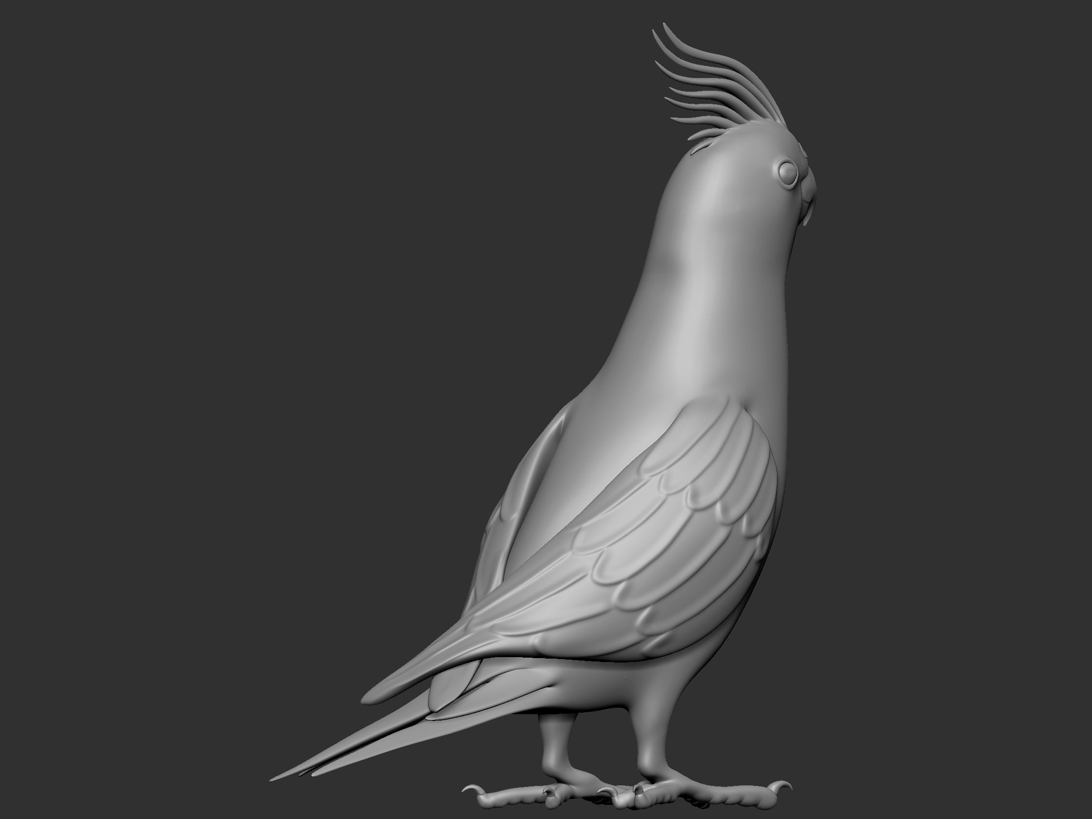 Parrot Low-poly 3D model_3