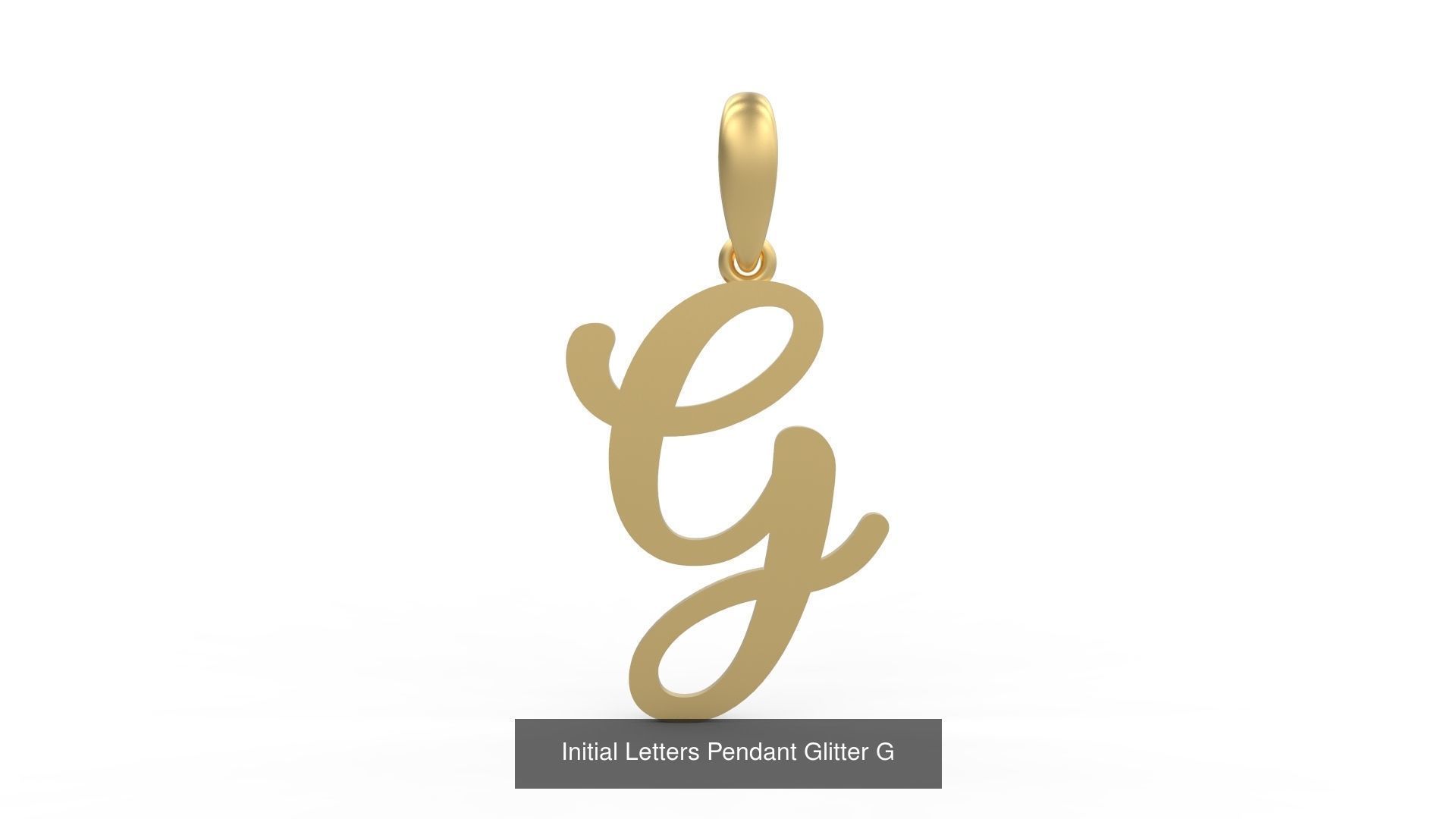 Initial Letters Pendant Alphabets Glitter 3D Model Collection_9