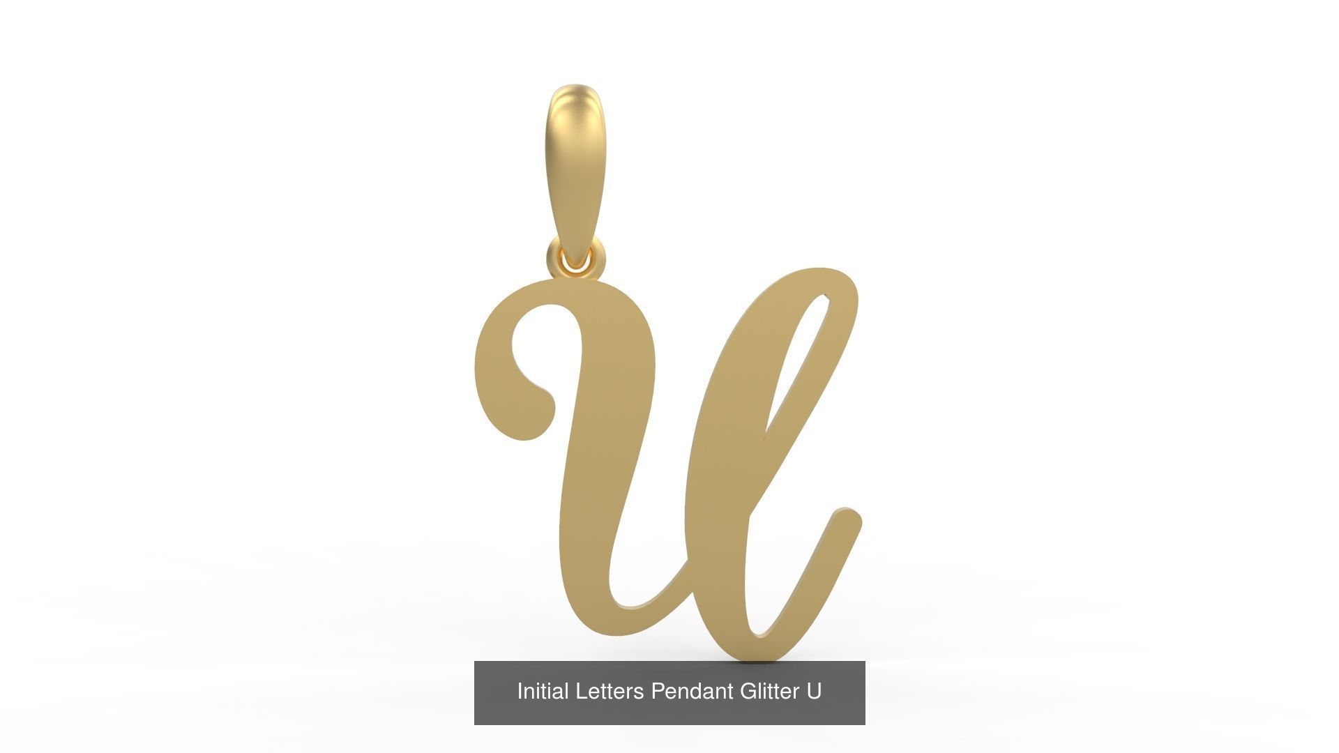 Initial Letters Pendant Alphabets Glitter 3D Model Collection_23