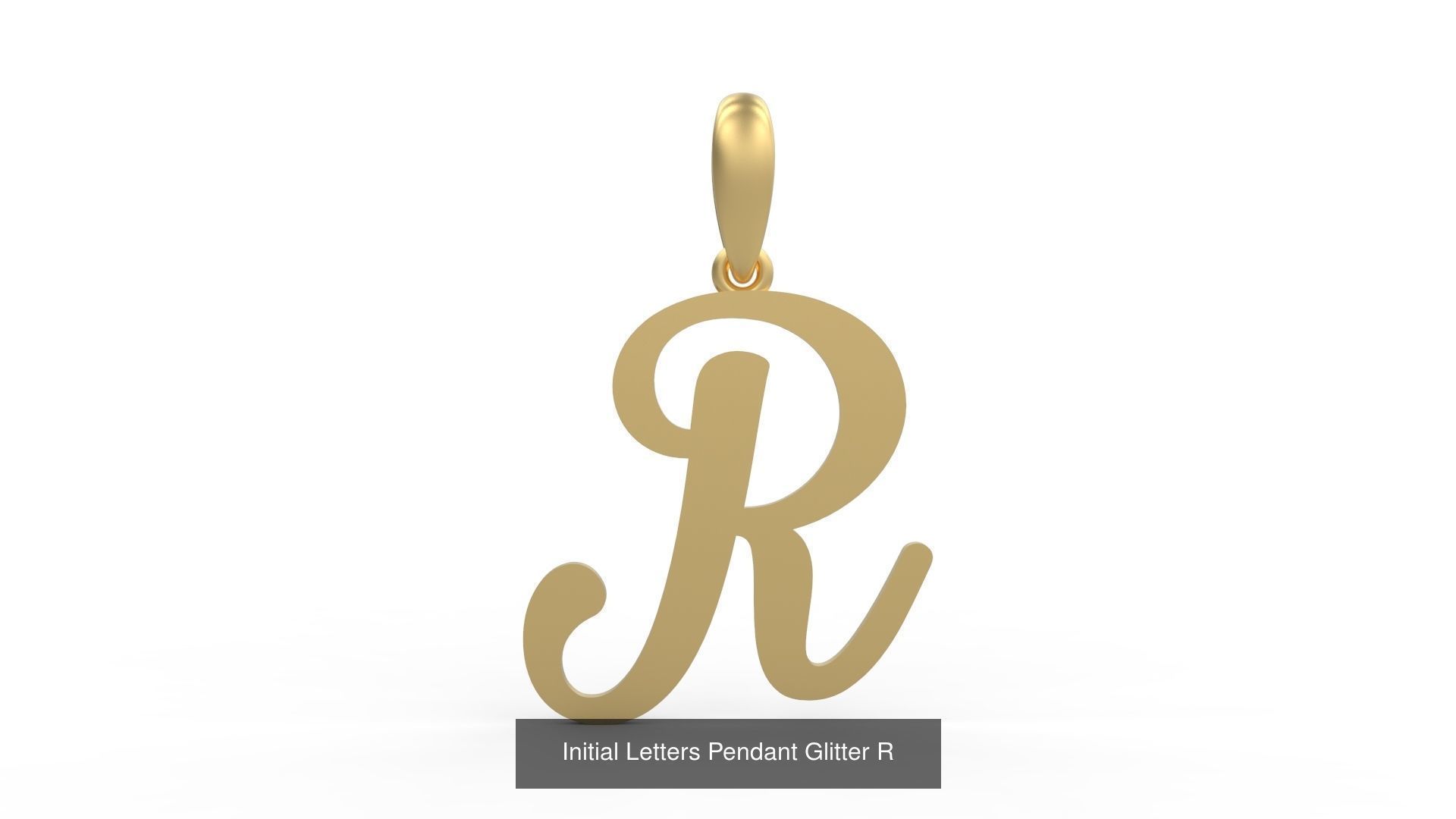 Initial Letters Pendant Alphabets Glitter 3D Model Collection_20