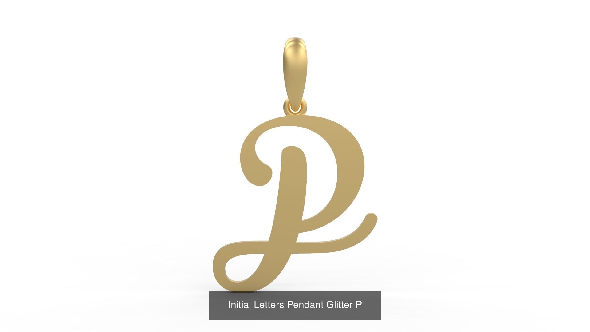 Initial Letters Pendant Alphabets Glitter 3D Model Collection_18