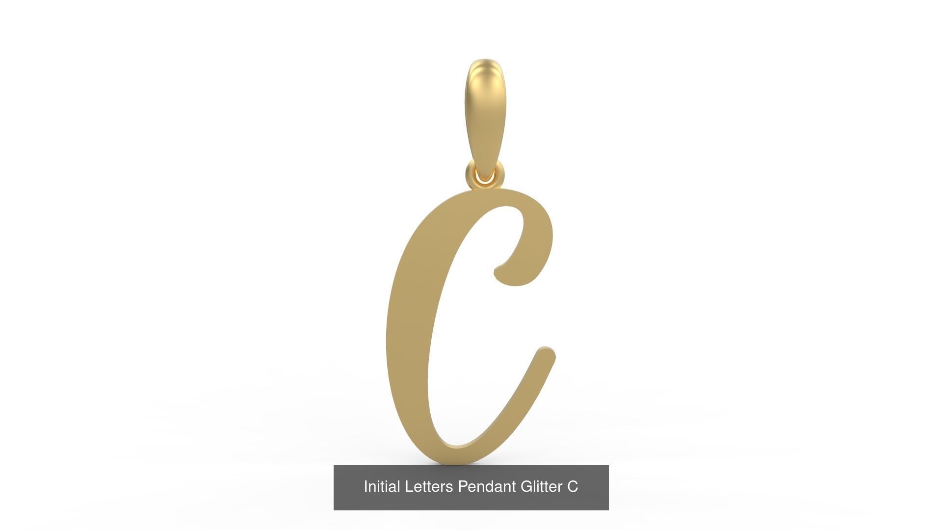 Initial Letters Pendant Alphabets Glitter 3D Model Collection_5