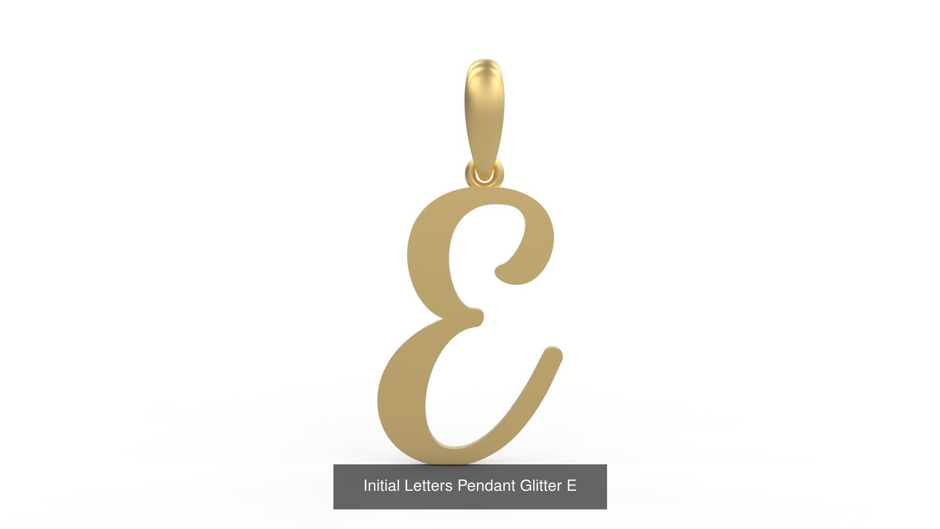 Initial Letters Pendant Alphabets Glitter 3D Model Collection_7