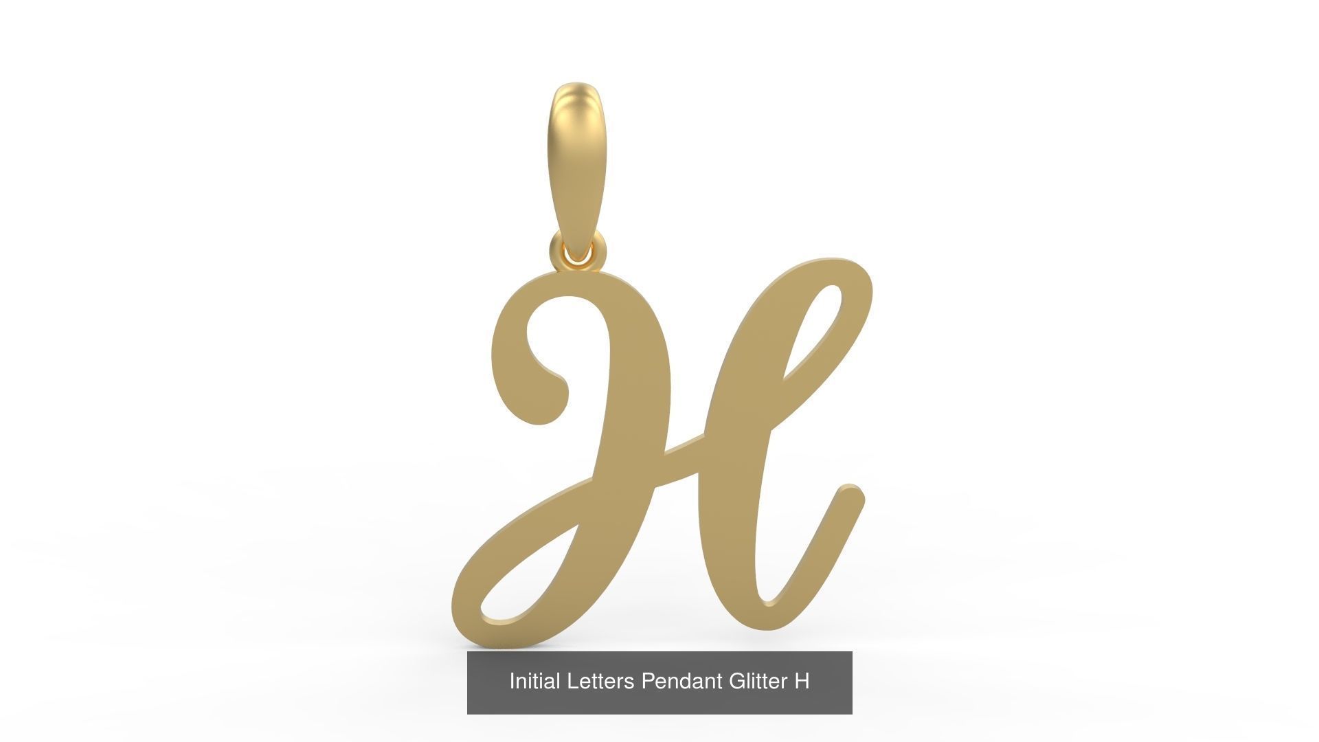 Initial Letters Pendant Alphabets Glitter 3D Model Collection_10