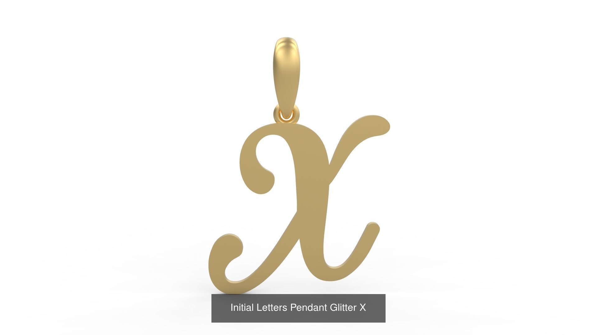 Initial Letters Pendant Alphabets Glitter 3D Model Collection_26