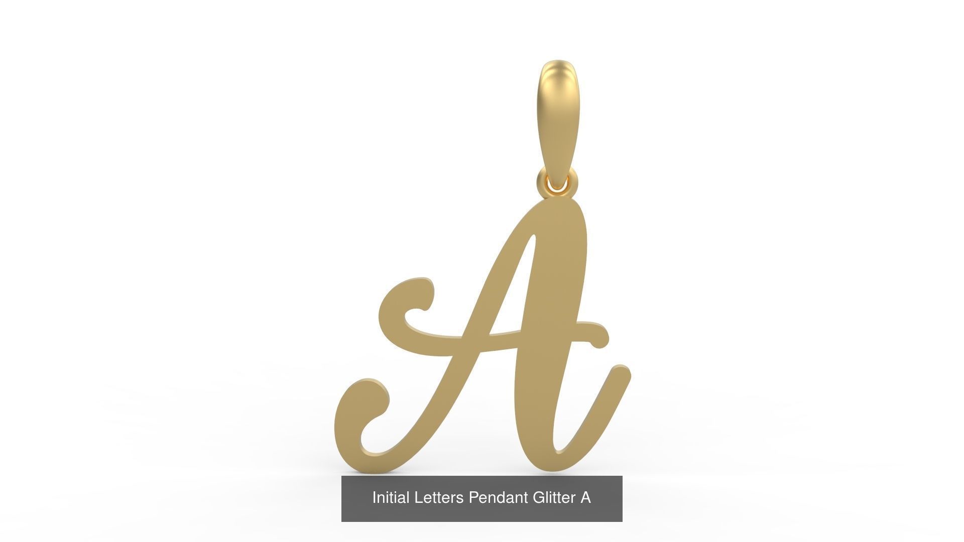 Initial Letters Pendant Alphabets Glitter 3D Model Collection_3