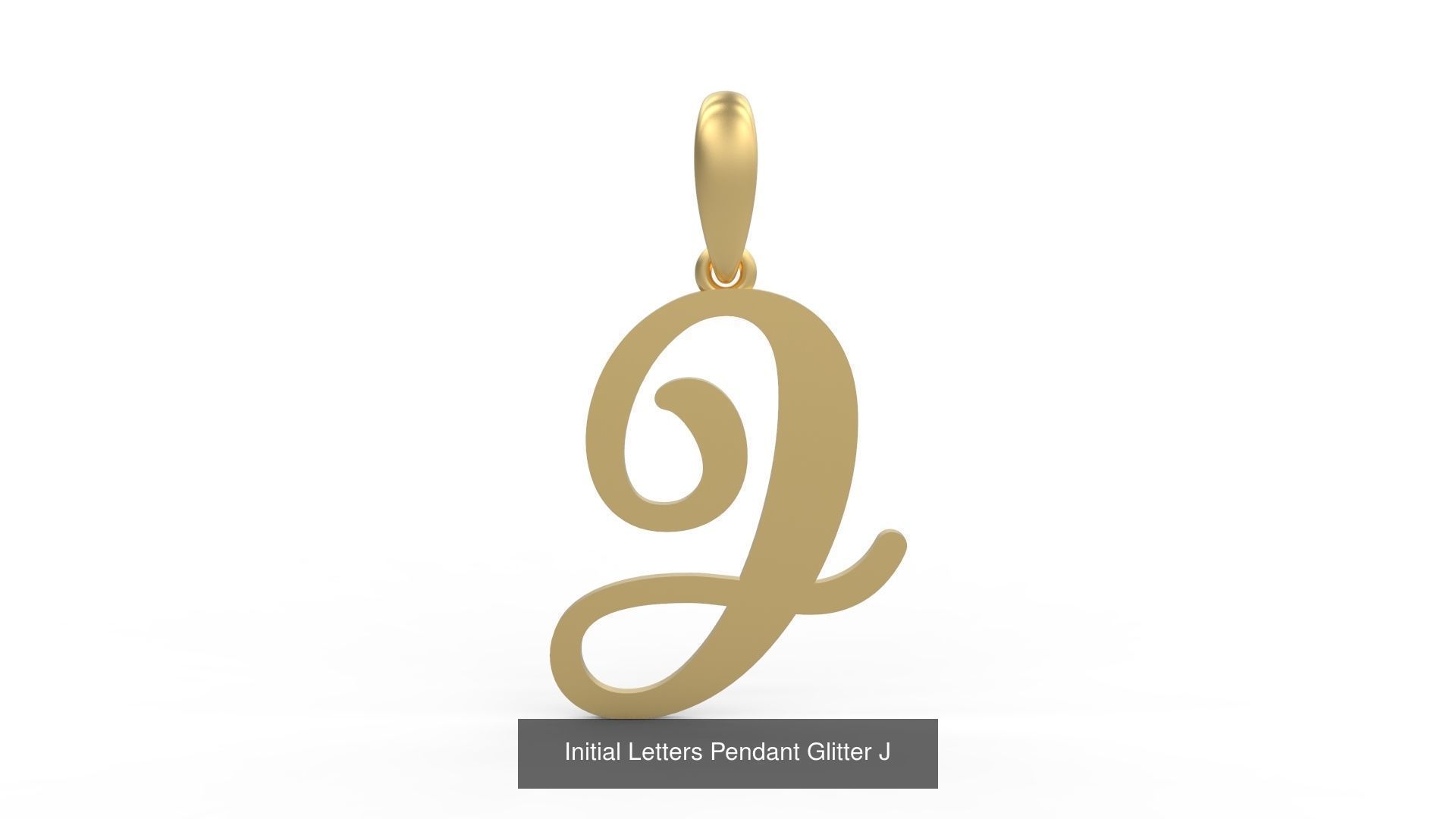 Initial Letters Pendant Alphabets Glitter 3D Model Collection_12
