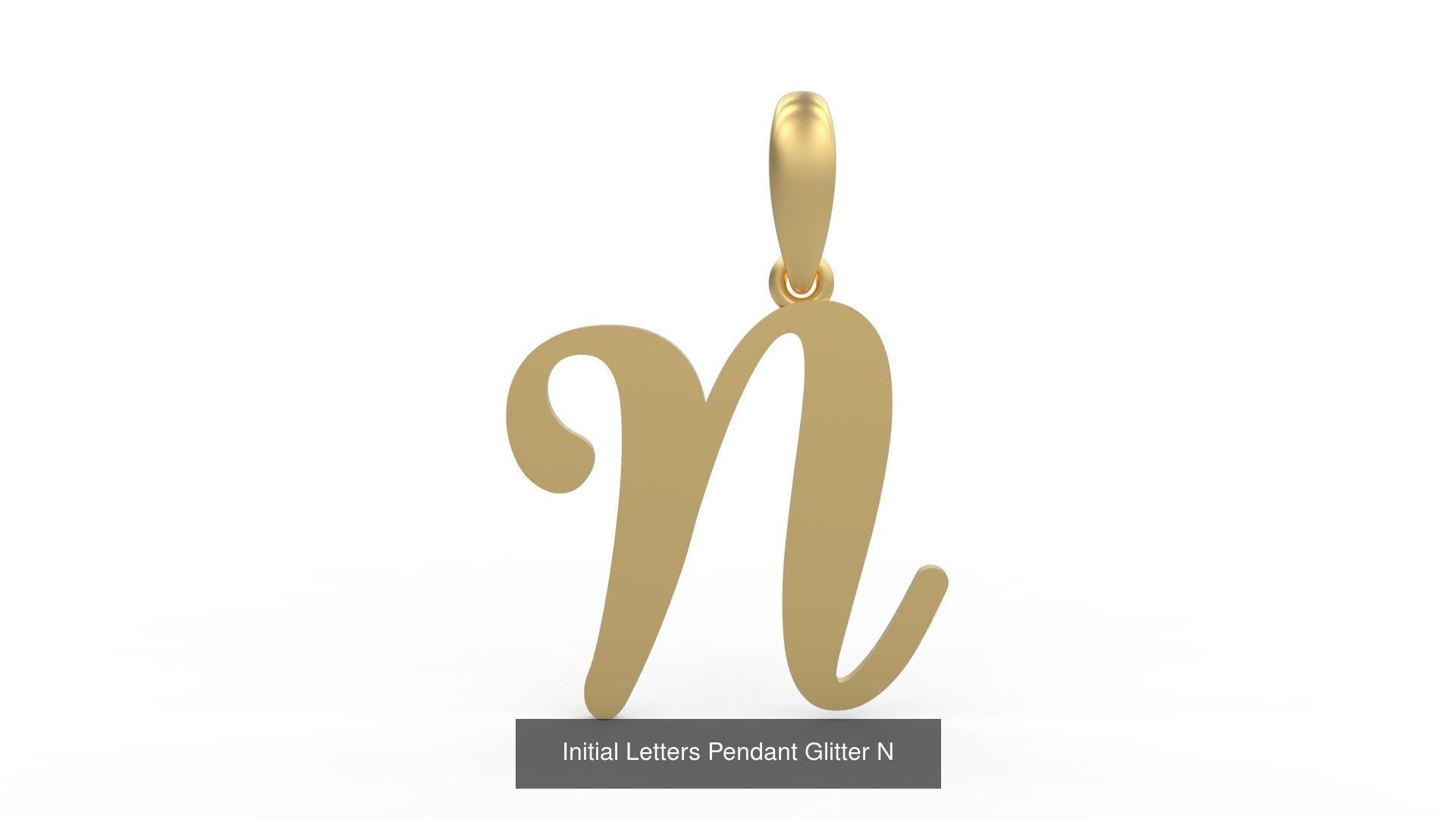 Initial Letters Pendant Alphabets Glitter 3D Model Collection_16
