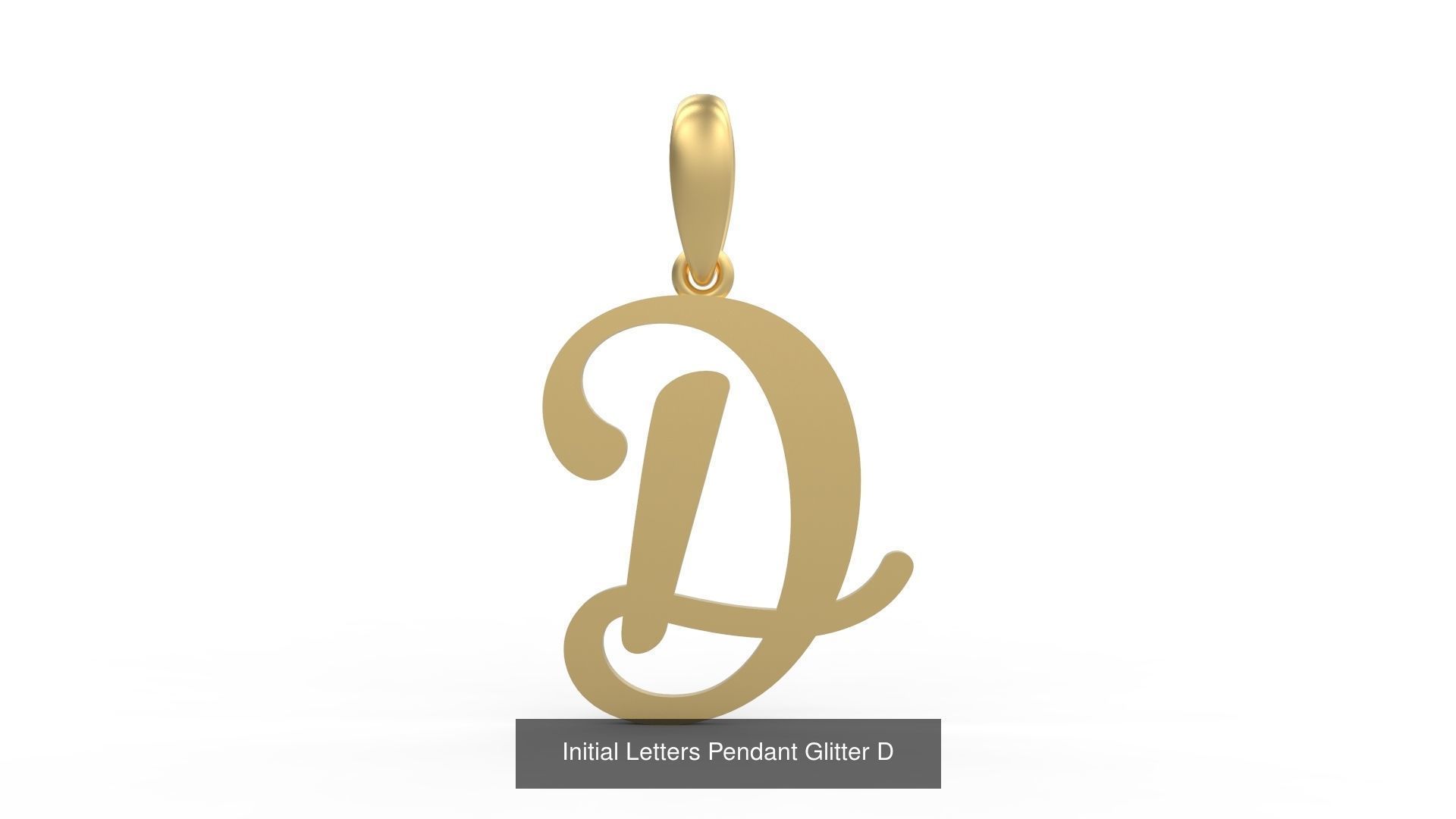 Initial Letters Pendant Alphabets Glitter 3D Model Collection_6
