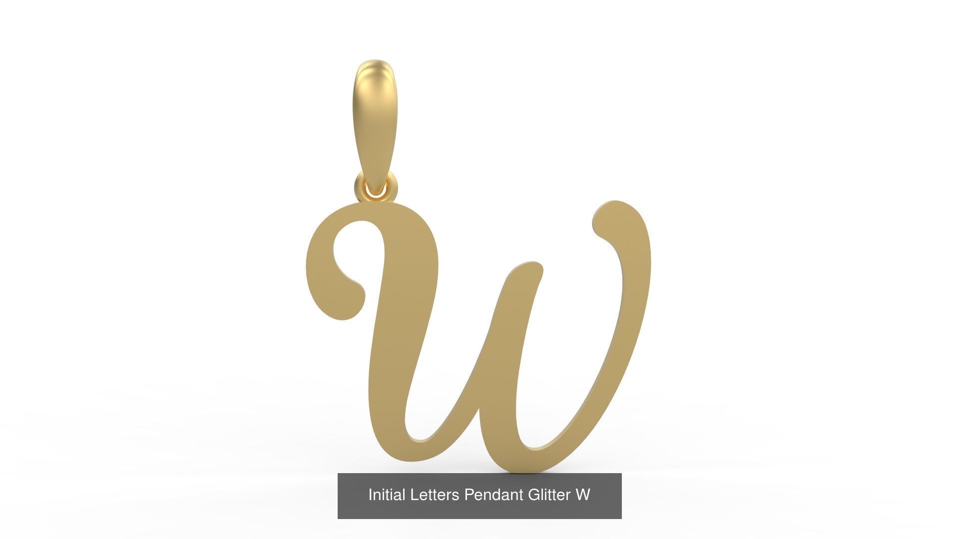 Initial Letters Pendant Alphabets Glitter 3D Model Collection_25