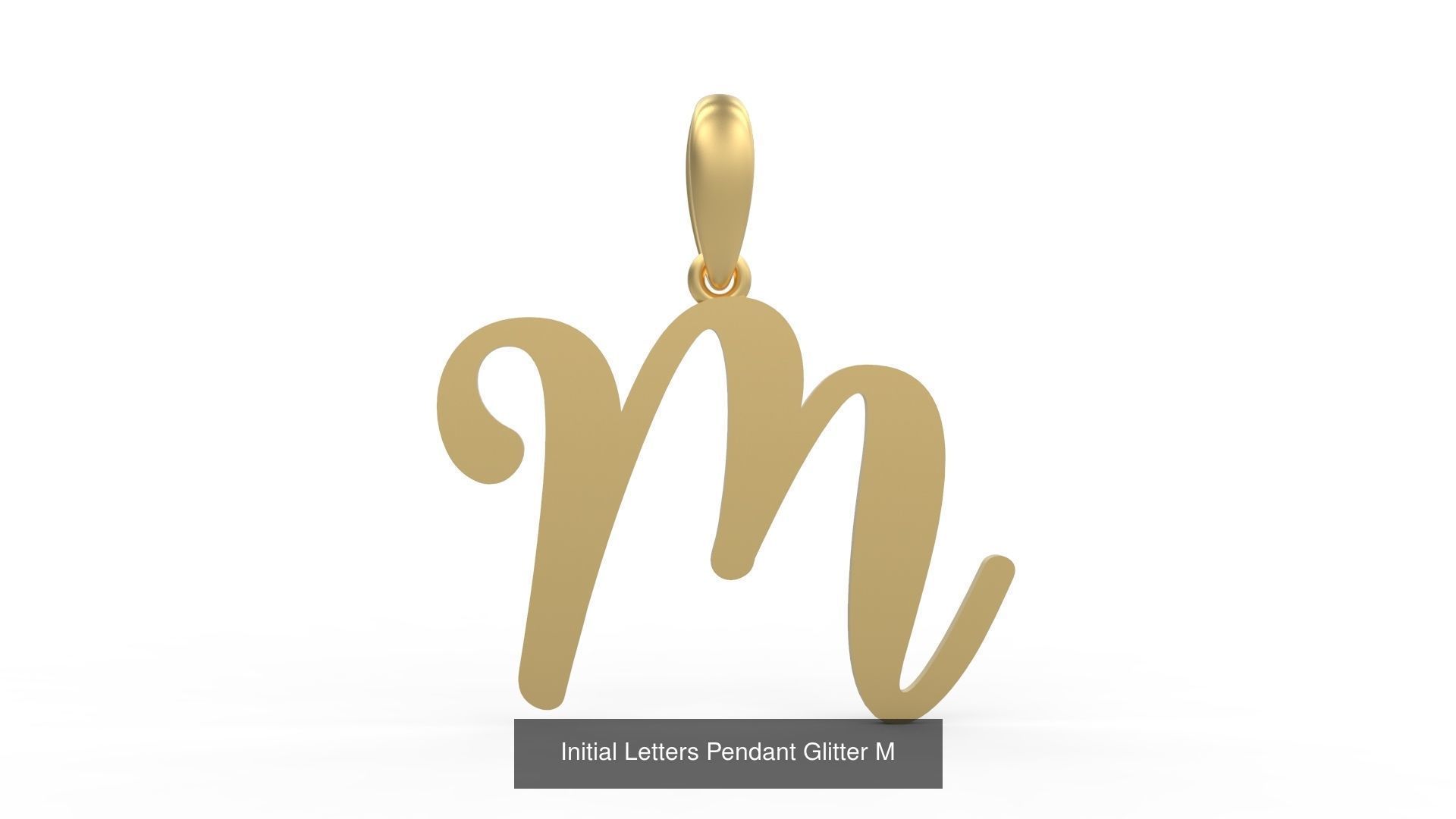 Initial Letters Pendant Alphabets Glitter 3D Model Collection_15