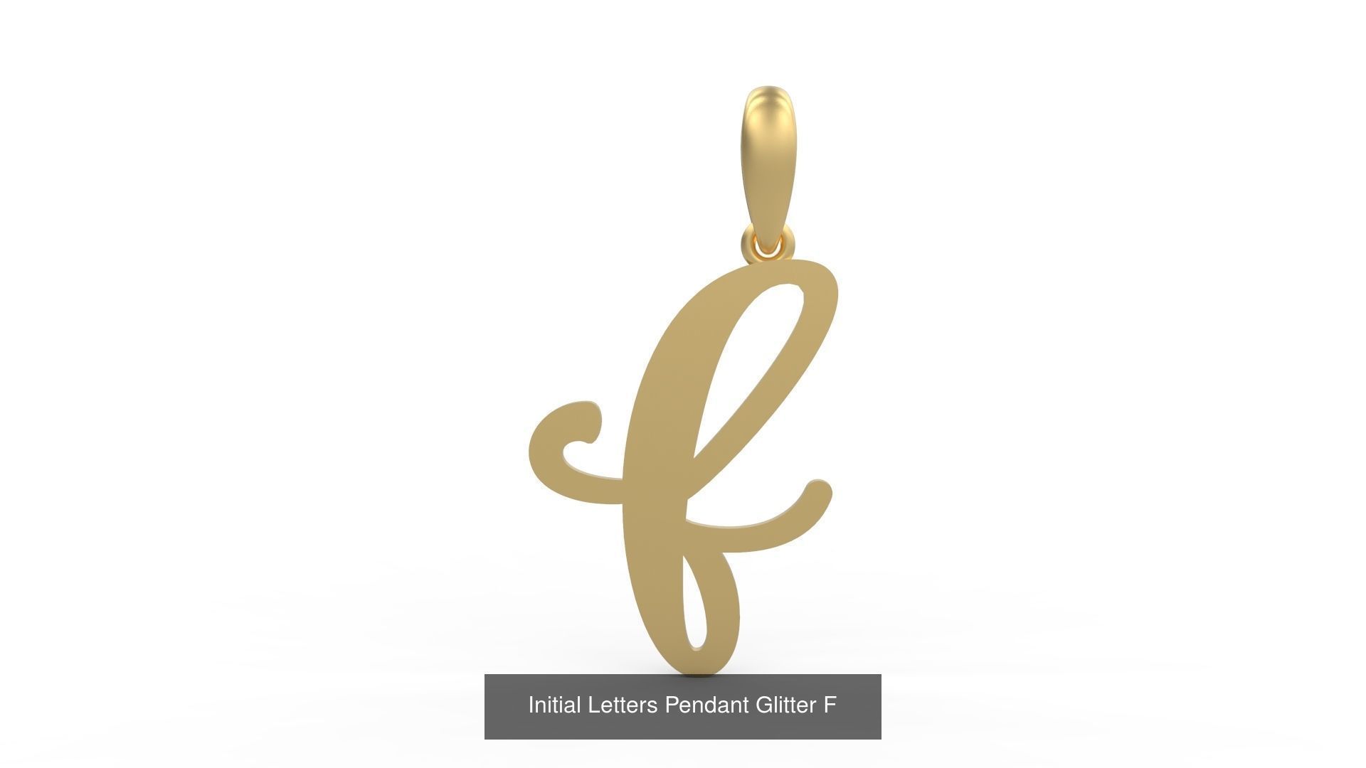 Initial Letters Pendant Alphabets Glitter 3D Model Collection_8