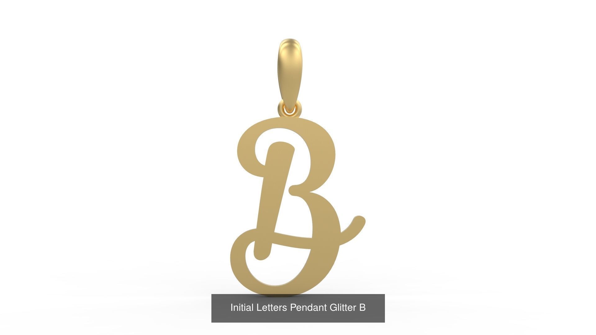 Initial Letters Pendant Alphabets Glitter 3D Model Collection_4