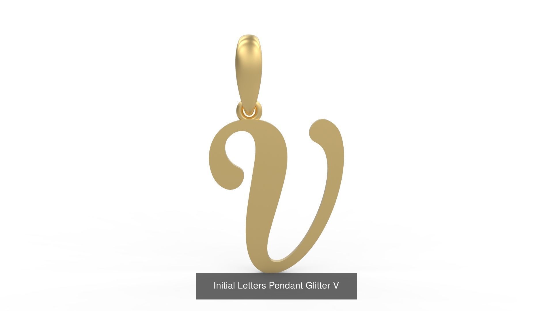 Initial Letters Pendant Alphabets Glitter 3D Model Collection_24