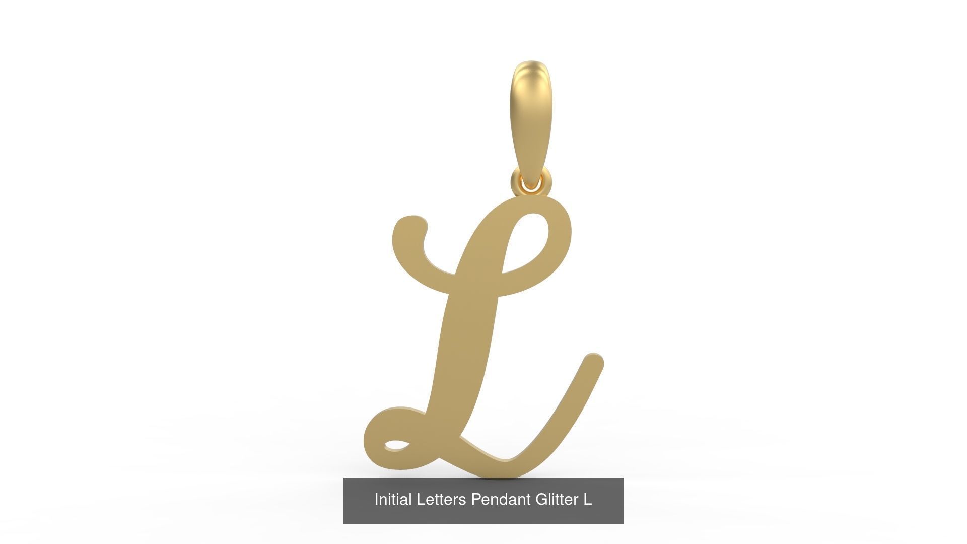 Initial Letters Pendant Alphabets Glitter 3D Model Collection_14