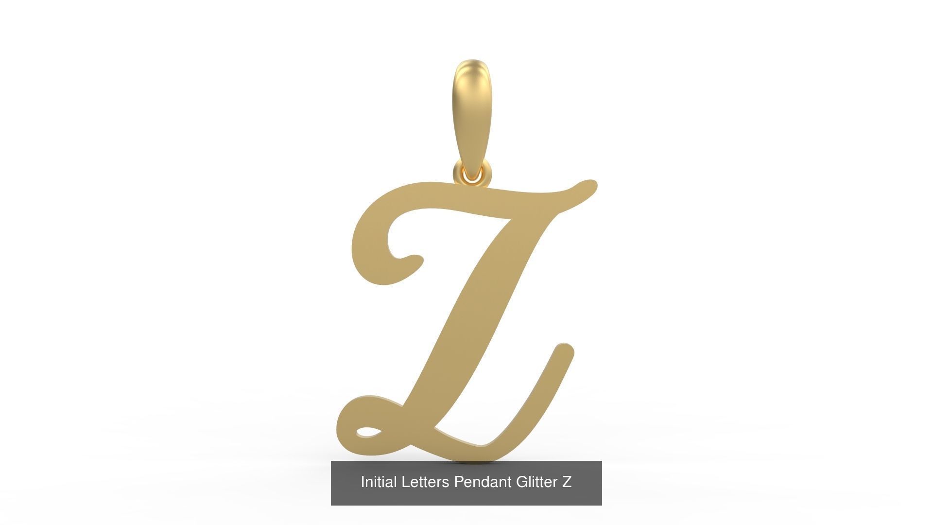 Initial Letters Pendant Alphabets Glitter 3D Model Collection_28