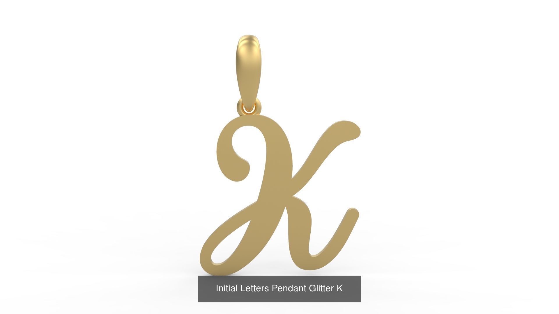 Initial Letters Pendant Alphabets Glitter 3D Model Collection_13