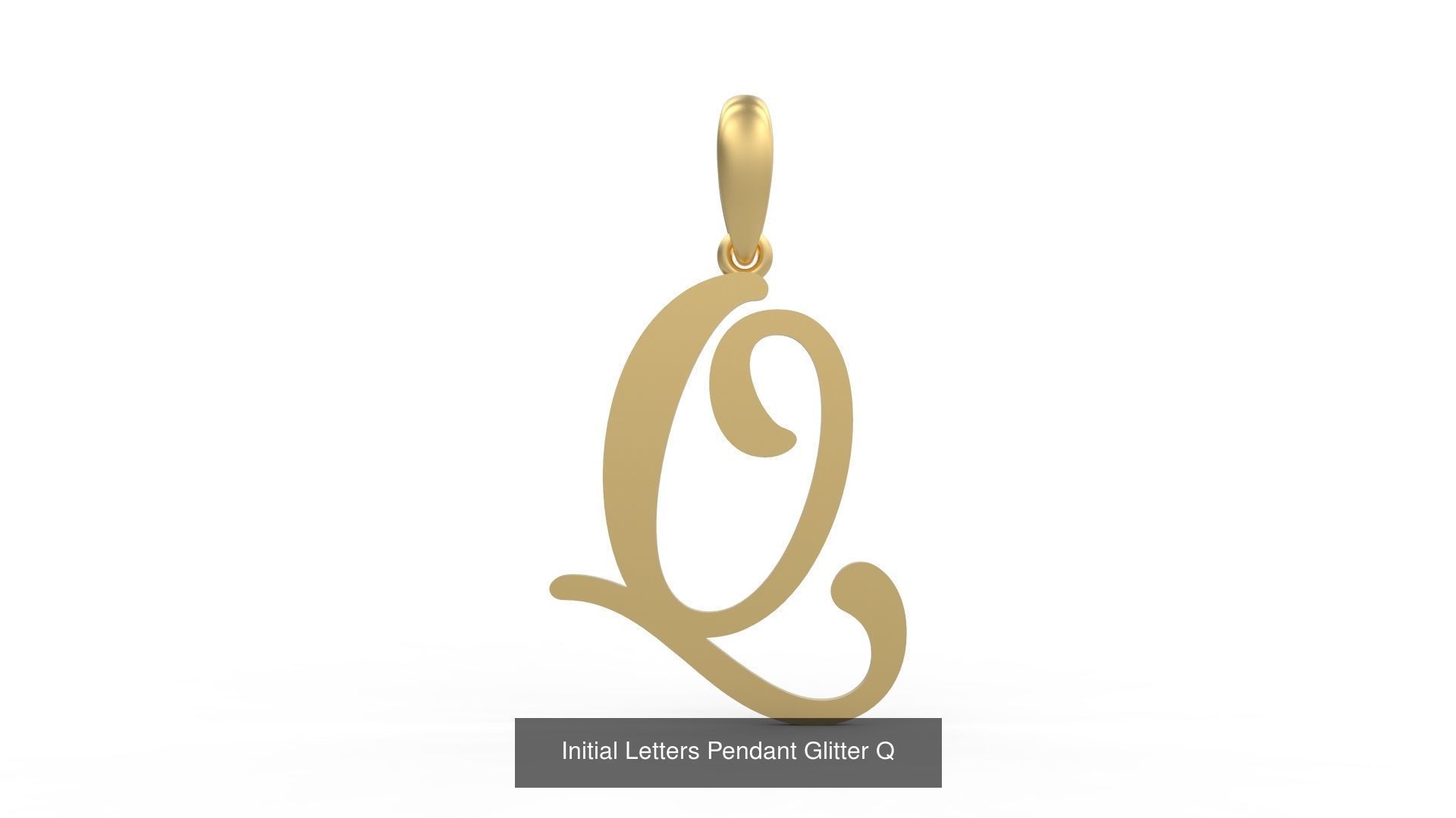 Initial Letters Pendant Alphabets Glitter 3D Model Collection_19