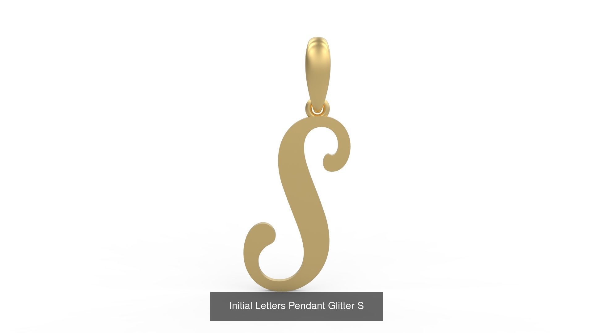 Initial Letters Pendant Alphabets Glitter 3D Model Collection_21