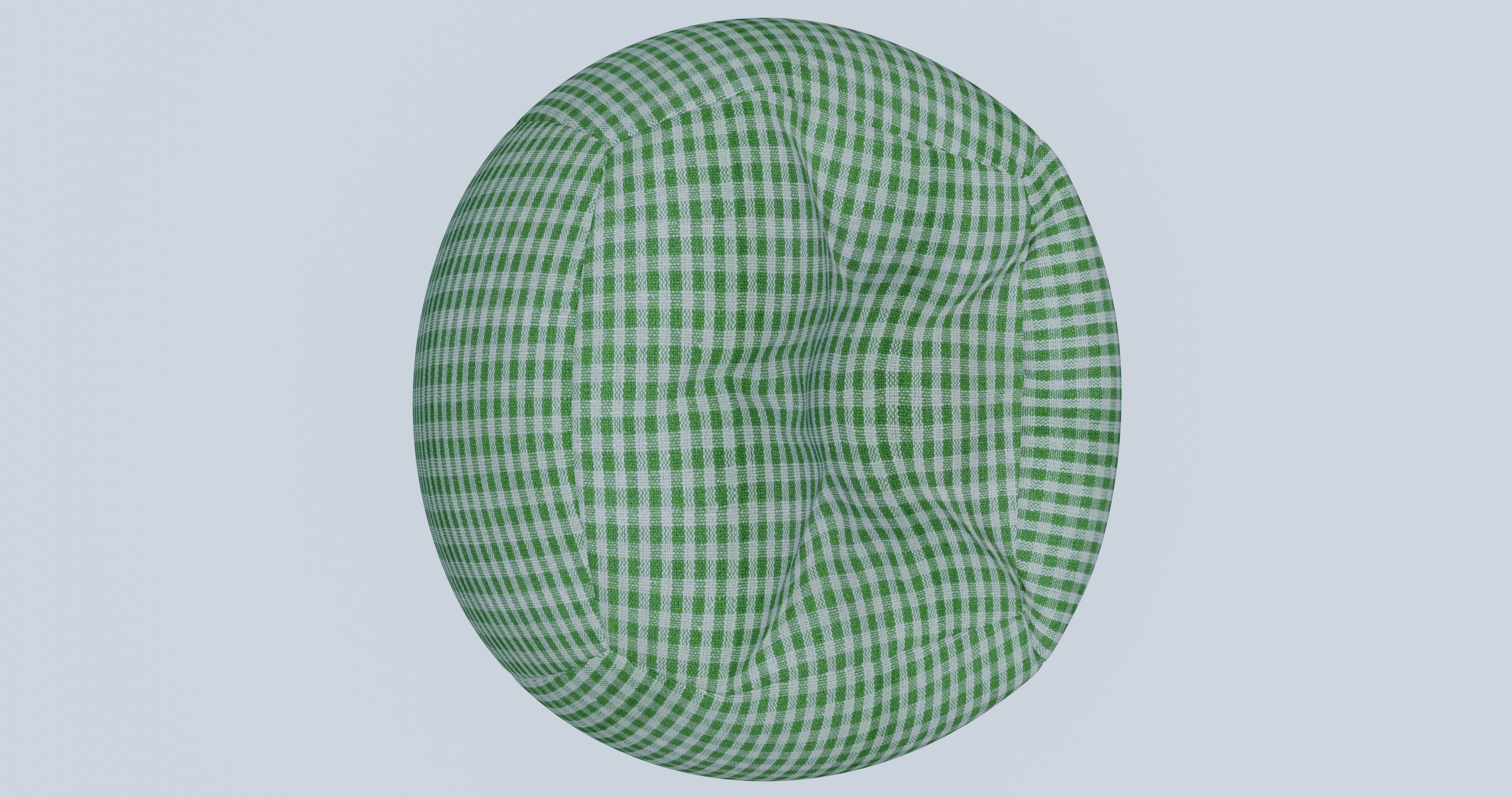 Beanbag checkered bean bag chair 3D model_8