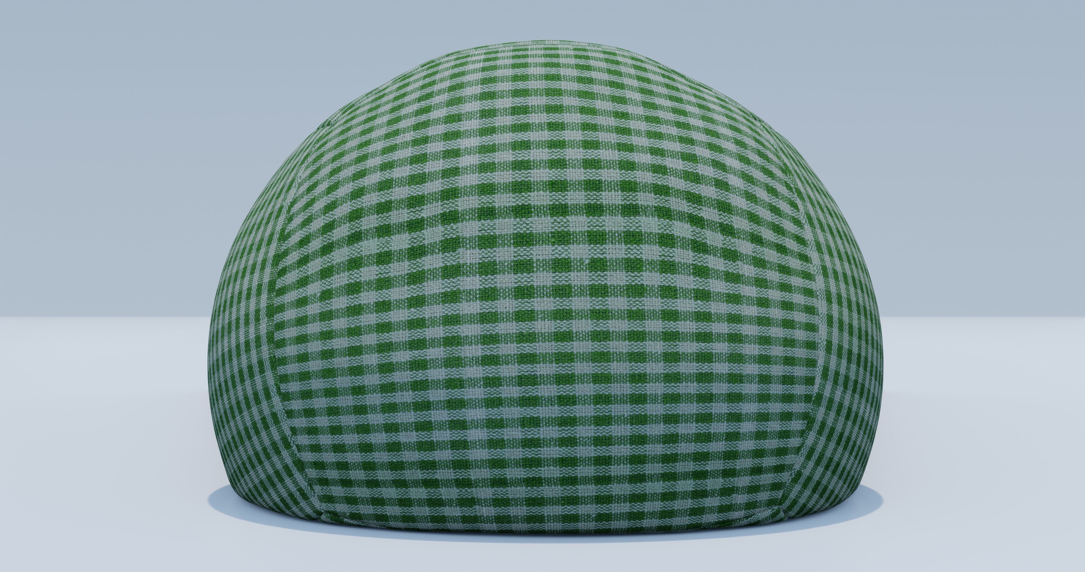 Beanbag checkered bean bag chair 3D model_6